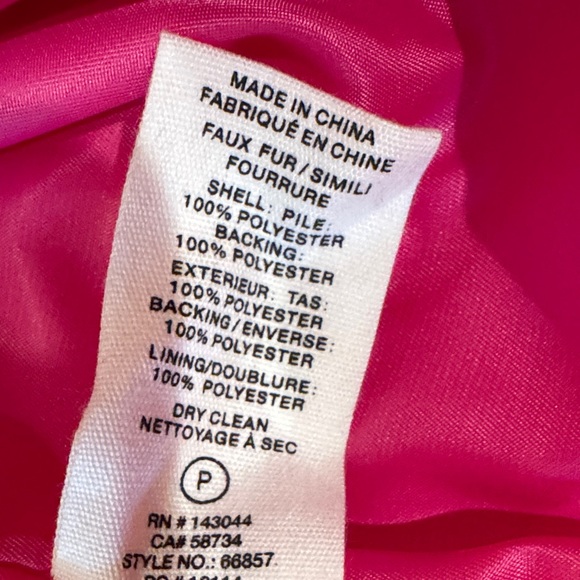 Avec Les Filles Vibrant Pink Faux Fur Jacket - Picture 4 of 9